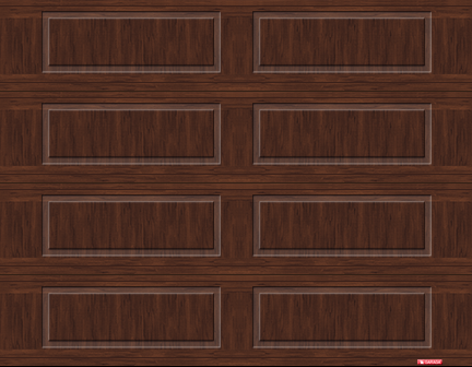 Garaga garage door model Shaker-Modern XL colour American Walnut